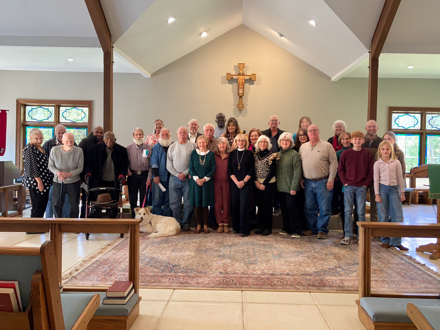 church group in sanctuary